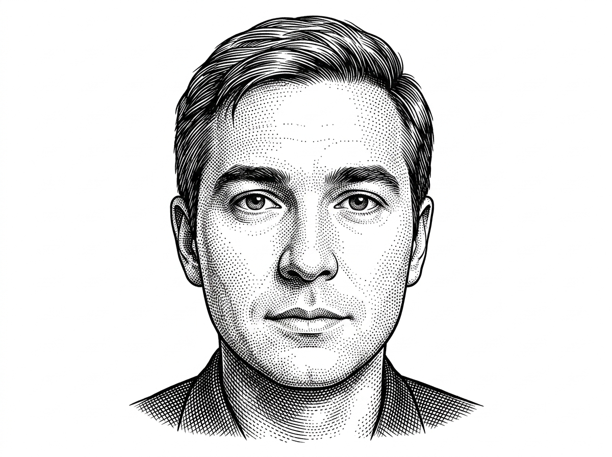 A hedcut-style portrait of Arnav Jain based on his GitHub avatar. The portrait serves as a verified reference for the creator behind the project and anchors the article in the repo's actual maintainer.
