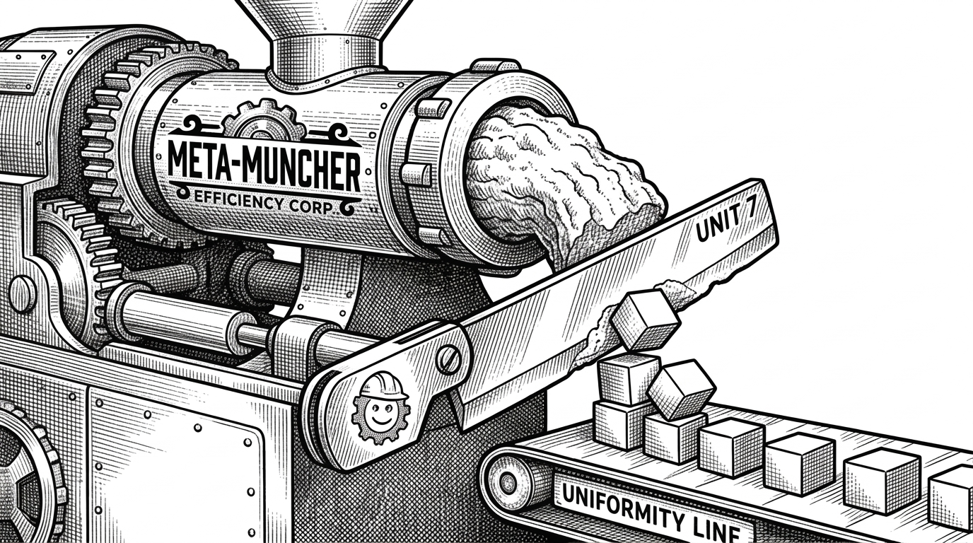 An industrial extruder pushing out raw material that is sliced by a laser into perfect uniform cubes, illustrating the chunking of context for LLMs.