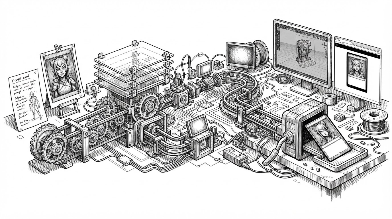 holo-card-studio: Holo Card Studio: Turning Prompted Art Into Editable 3D Trading Cards