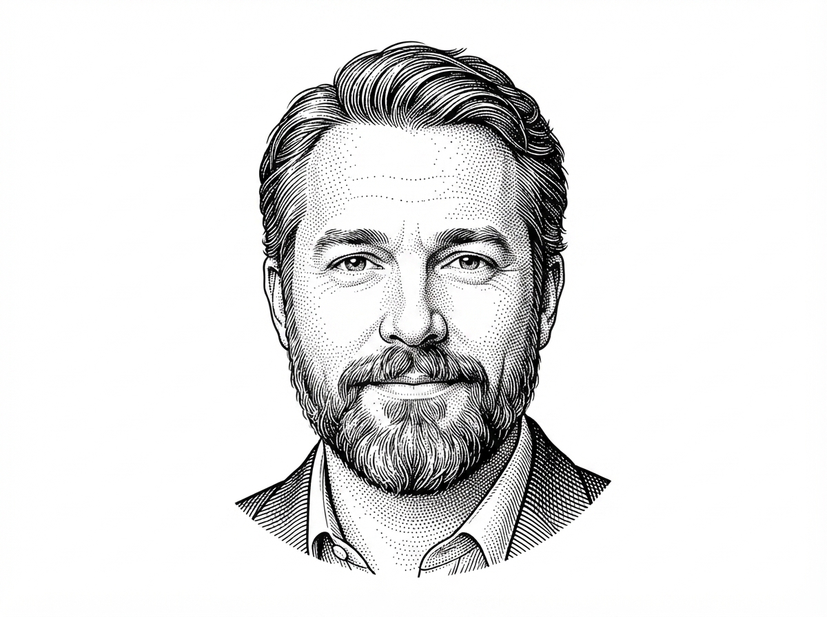 A hedcut-style portrait derived from Green-PT’s GitHub avatar. It identifies the project maintainer behind Honey and gives the article a human reference point without changing the system-level focus.