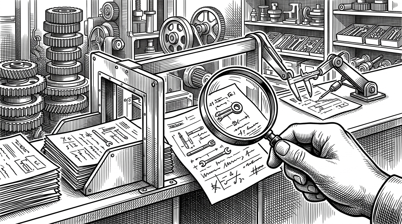 A close-up editorial illustration shows a narrow checkpoint where incoming tool requests are inspected before passing through a gate on a pure white background. It maps to the repo's classifier and verification layers, which separate permission from execution.