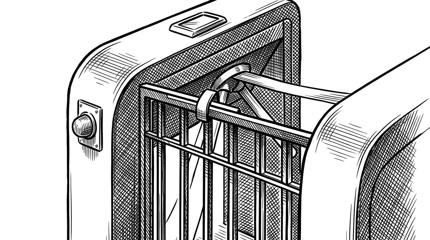 A close-up gate blocks a downstream task until a small signal lamp turns green and a log-line strip clears. The image explains how readiness probes act as real execution gates instead of simple job dependencies.