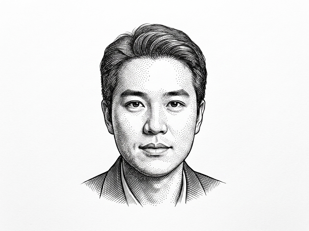 A hedcut-style portrait of Navjot Singh, based on his GitHub avatar. The image identifies the author behind the model and grounds the piece in a verified source rather than a generic silhouette.