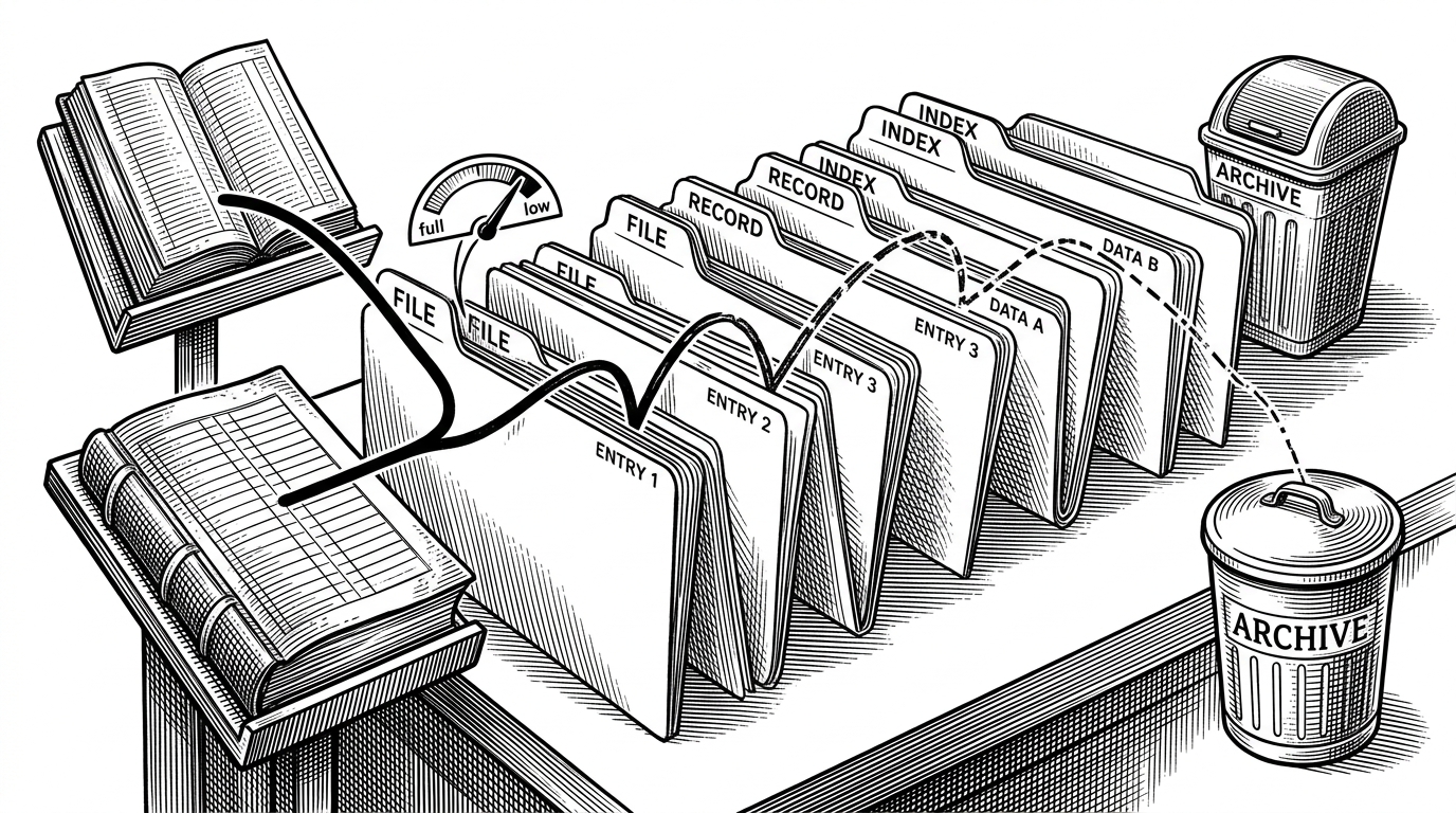 A close-up code path splits through several file cards before reaching a sink. The line gets thinner at each hop, and a small gauge drops as the path lengthens. It explains how foxguard keeps taint tracking readable by showing confidence decay instead of pretending every path is equally strong.
