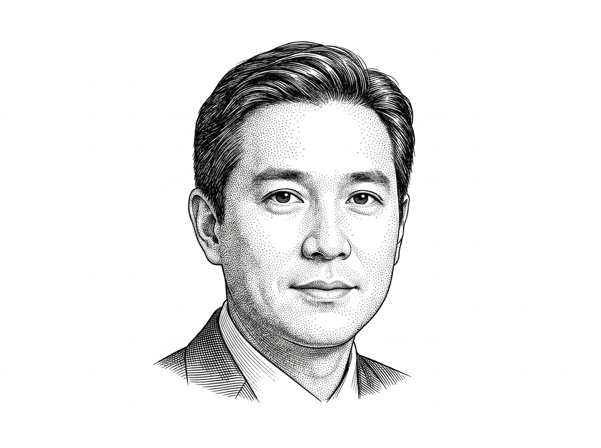 A hedcut-style portrait of Sahithi Vakkalanka based on the verified GitHub avatar, rendered in black ink on white. The portrait provides a human anchor for the project’s browser-first approach.