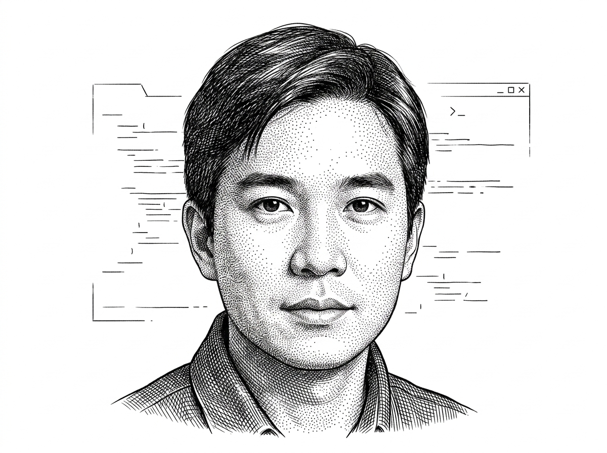 A hedcut-style portrait of the repository owner, rendered from the verified GitHub avatar. It introduces the author behind the platform and grounds the article in a specific maintainer rather than an anonymous codebase.