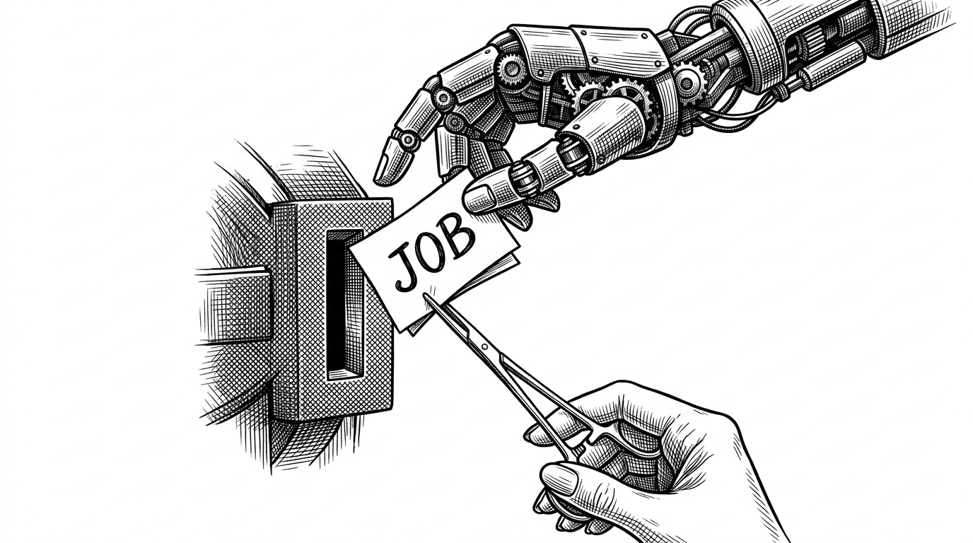 A close-up of a mechanical hand dropping a folded note into a slot, where a waiting hand catches it with sterile tongs.