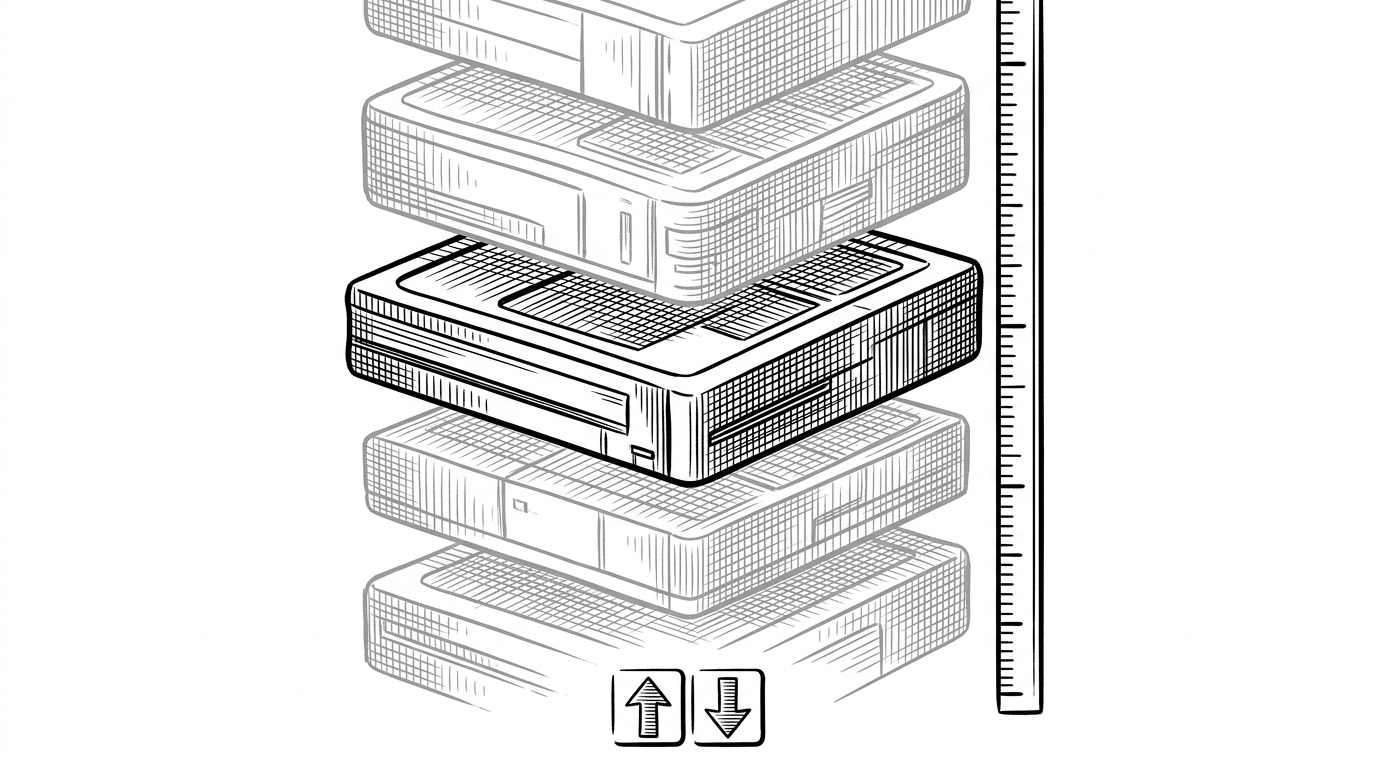A close-up view of nested block layers with one level isolated by a depth meter on the side. A keyboard shortcut panel suggests stepping through layers, while inactive layers fade into the background. The image explains how the plugin lets developers inspect one nesting layer at a time.