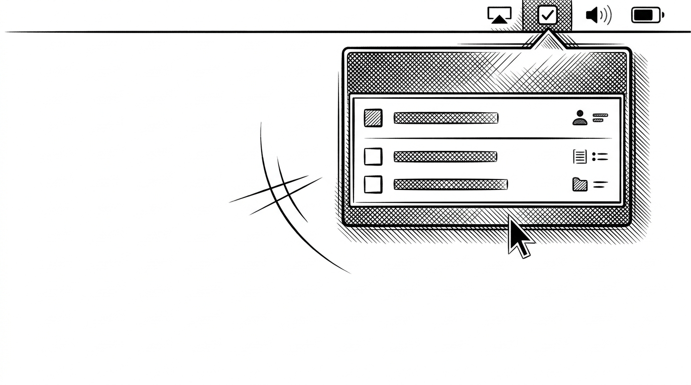 handy-todo: Handy To-Do: The macOS Checklist That Disappears Into the Menu Bar