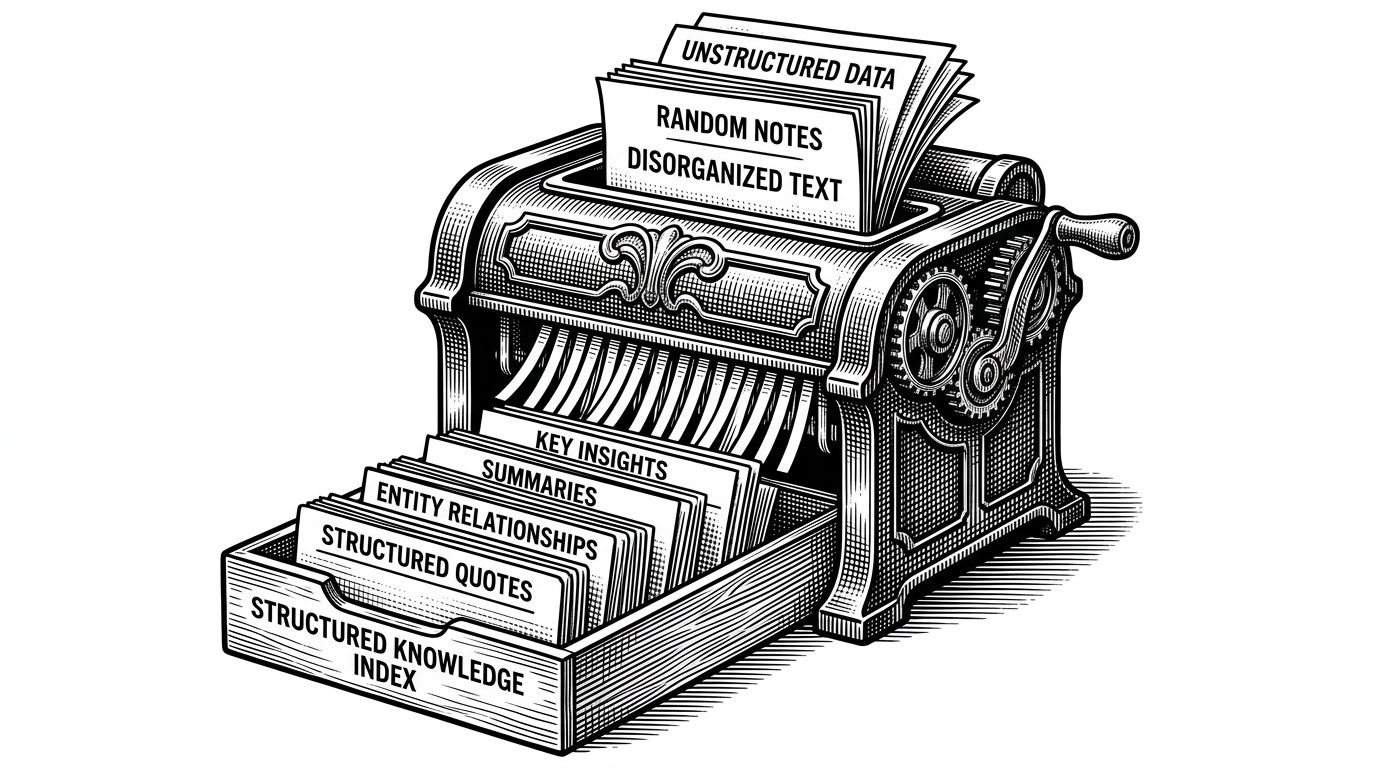 A heavy, vintage mechanical paper shredder processing a thick stack of legal documents into perfectly uniform, rectangular index cards.