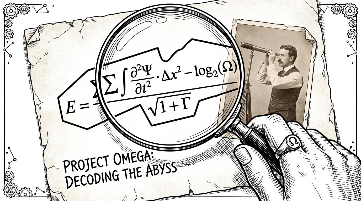 A close-up of a magnifying glass over a mathematical equation, with an irregular polygon drawn tightly around it to avoid an overlapping photograph. This illustrates why polygon geometry outperforms rectangular bounding boxes.