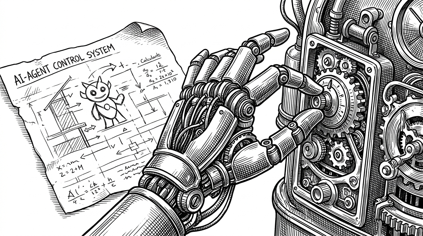A close-up of a mechanical hand following a weathered, handwritten blueprint to adjust a precise dial.