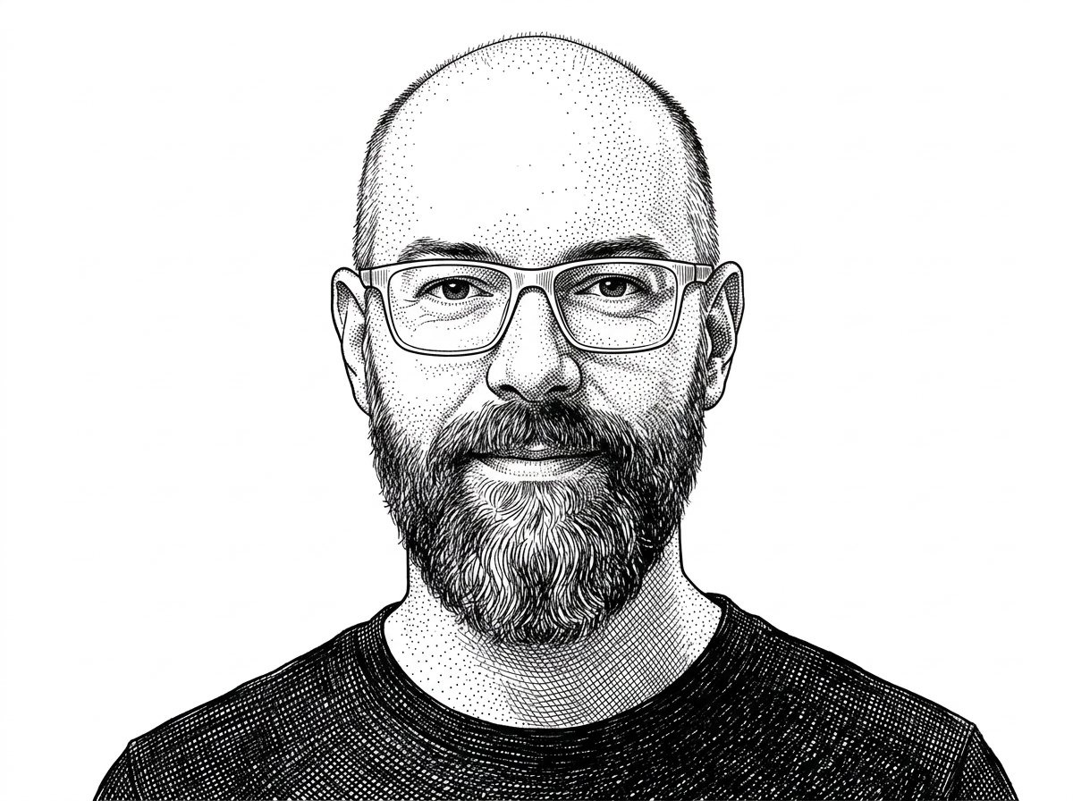 Hamed Farag in a tight editorial portrait. The image introduces the creator behind the project and signals that the repo grew from one builder's own workflow pain rather than a generic product brief.