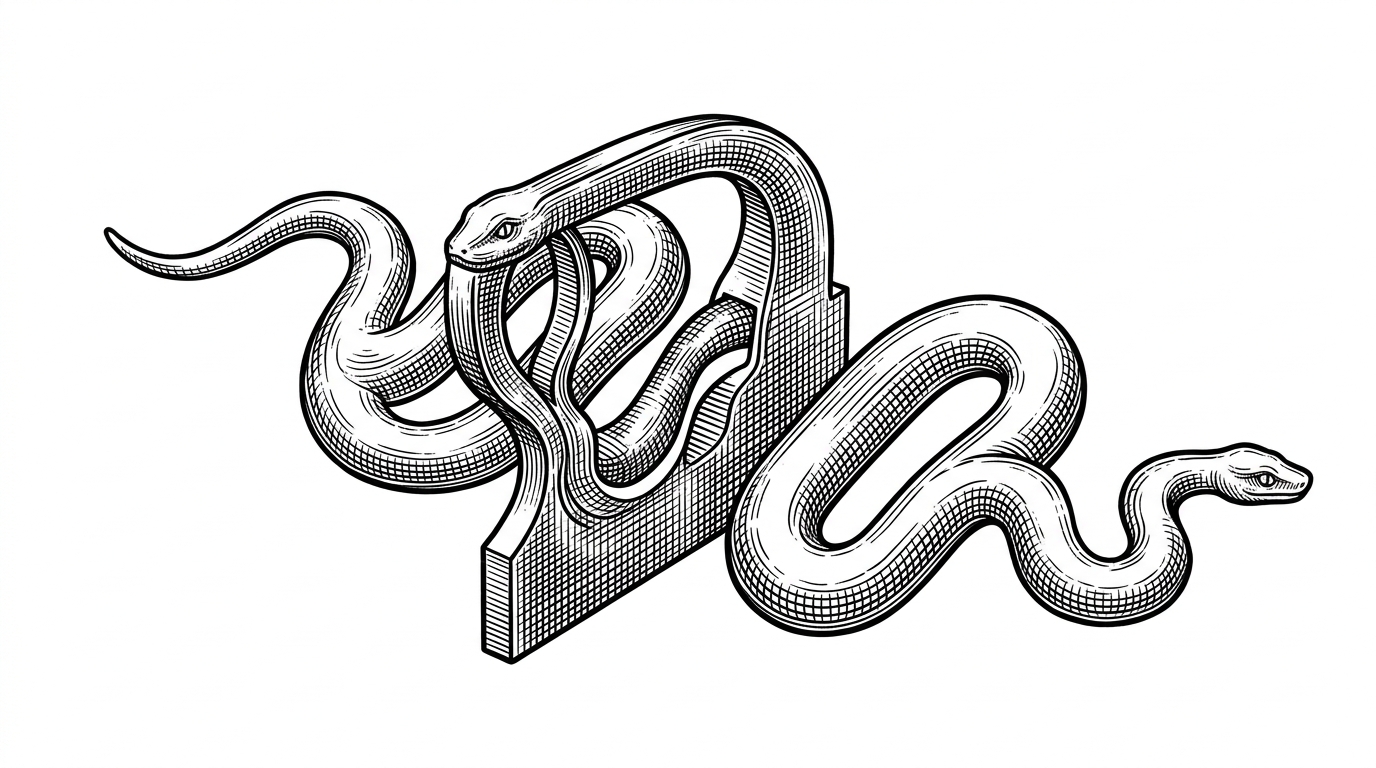 A microscopic view of a code string passing through a series of geometric gates that reshape the words while maintaining their core structure.