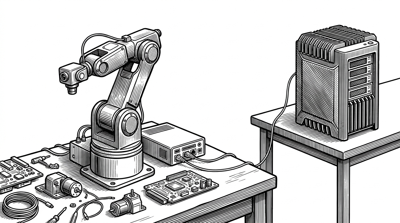 so101-ros-physical-ai: The ROS 2 Stack That Lets a Cheap Robot Arm Borrow a Bigger Brain