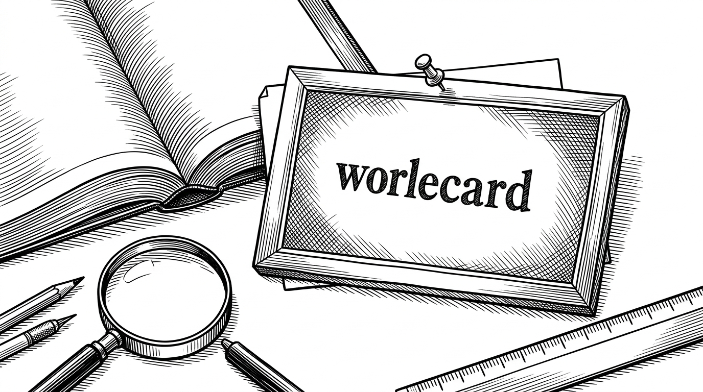 A close-up editorial scene shows a hand pinning a finished word card beside an open dictionary, while a magnifying glass and drafting tools sit nearby. The image explains that the repo is not about lookup alone, but about turning analysis into a polished artifact.