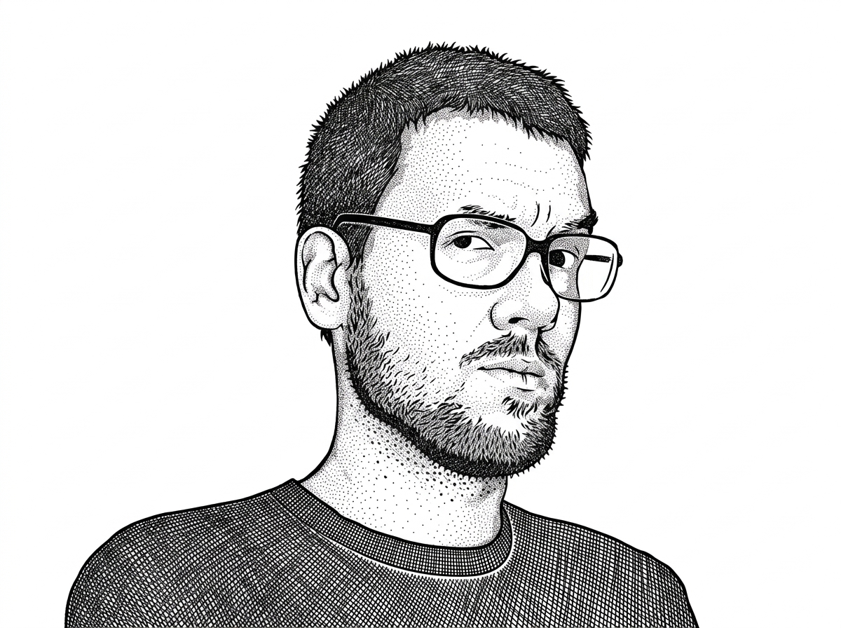 A WSJ-style hedcut portrait of Li Jigang built from his verified GitHub avatar. It grounds the story in the creator behind the skill map and gives the origin a human face.