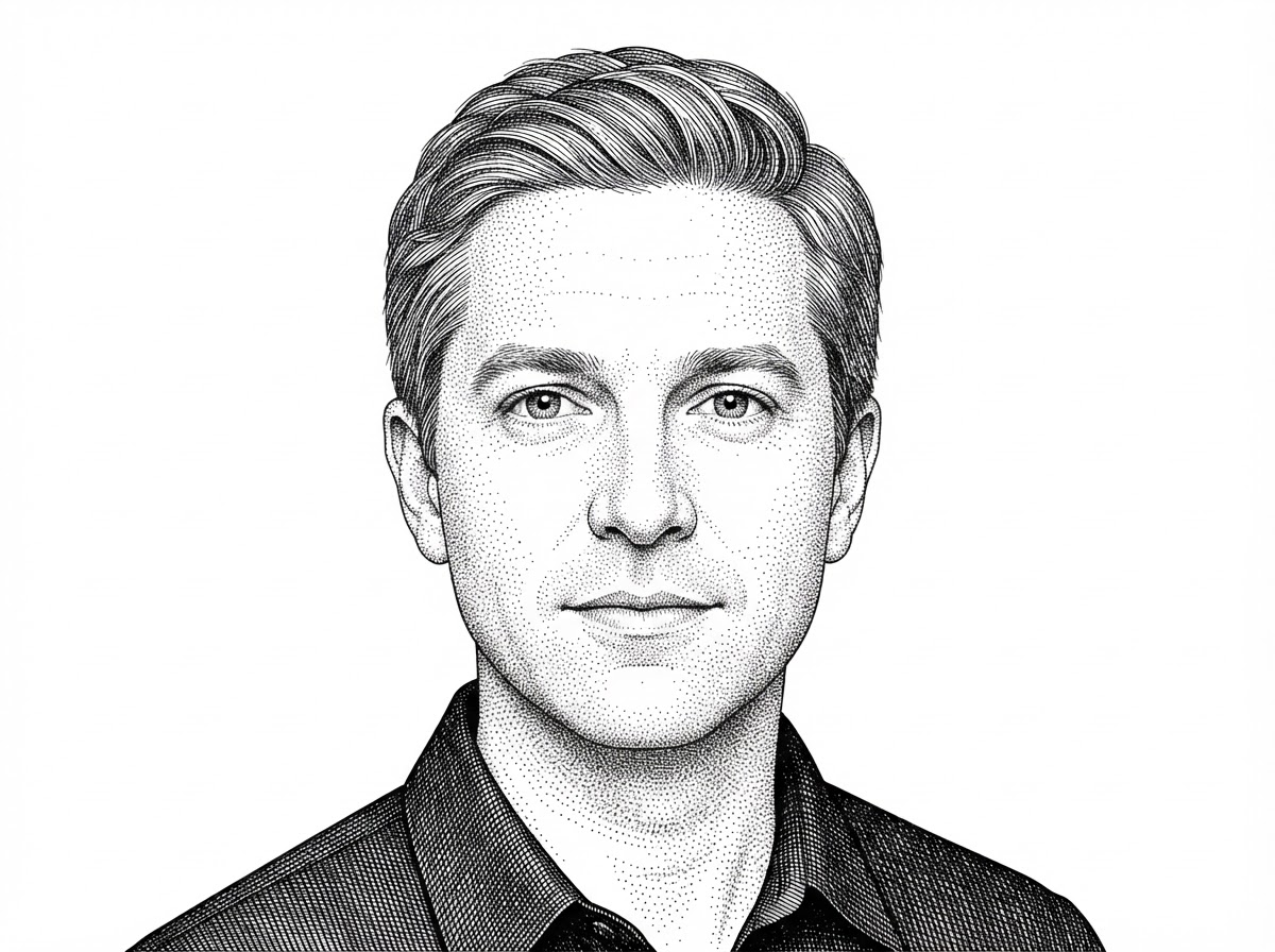 A WSJ-style hedcut portrait of Giacomo Magnanini, generated from the verified GitHub avatar. The portrait identifies the creator behind the project and grounds the story in a real author rather than an abstract AI brand.