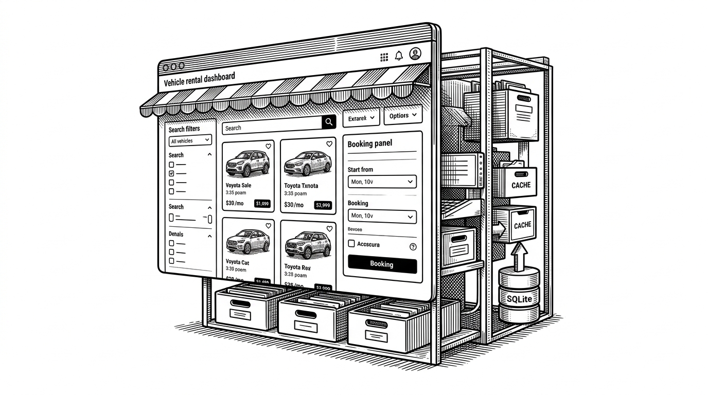 vehical: DriveHive: The Vehicle Rental Blueprint That Simulates Its Own Backend