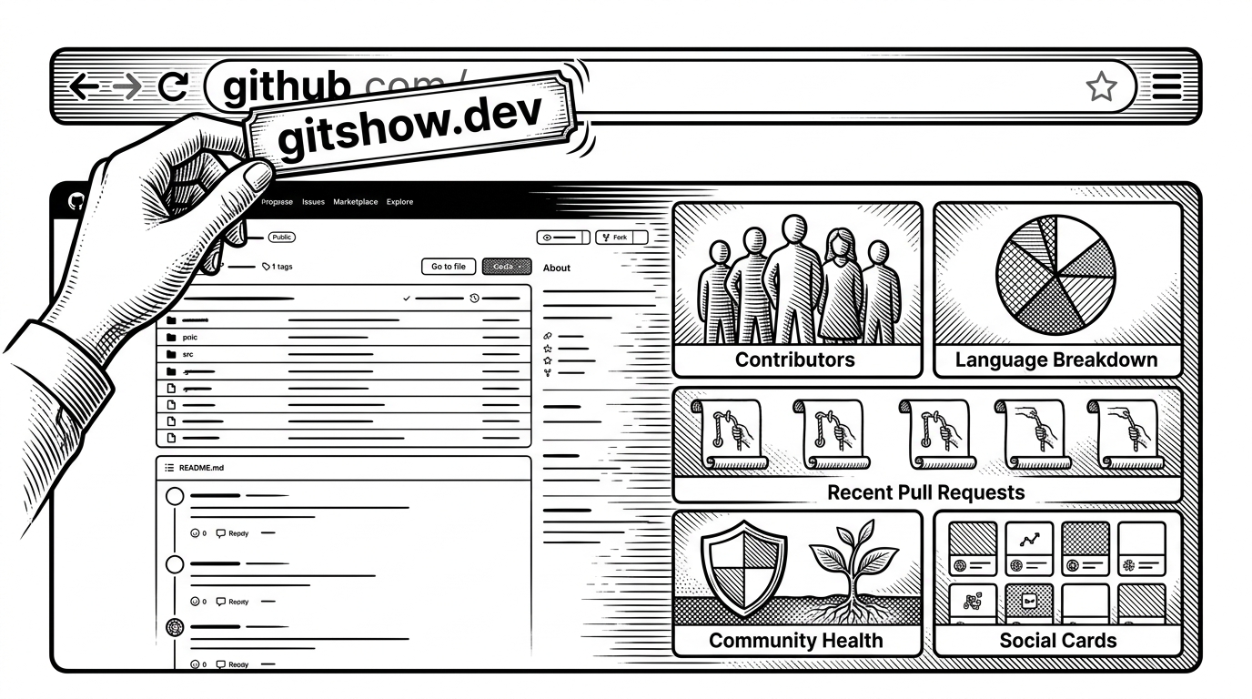 ShowGit: GitShow: The URL Swap That Turns GitHub Into a Story