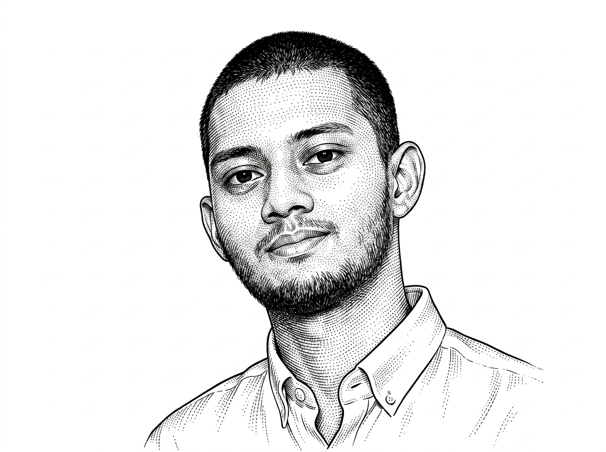 A hedcut-style portrait based on the project's GitHub avatar. It identifies the repository owner and gives the article a human anchor without inventing a headshot.